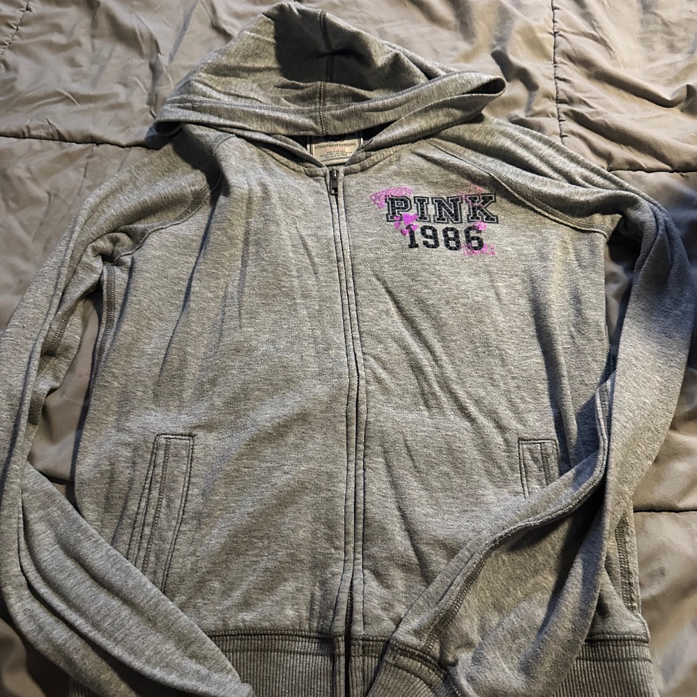 VS Pink zip up hoodie